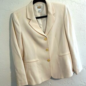 Talbots Cream Blazer with Gold Buttons